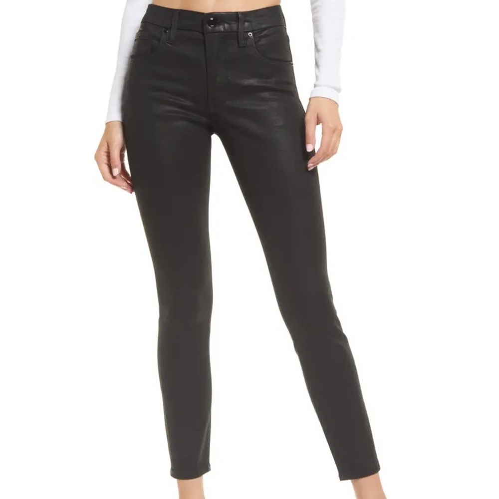 Good American- Good Classic Coated Ankle Straight Leg Jeans 4/27